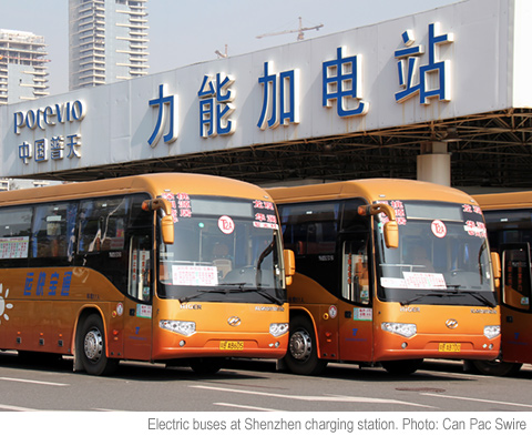 Electric-bus-Shenzhen-charging-station